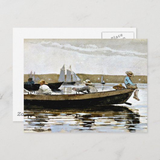 Winslow Homer - Boys in een Dory Briefkaart (Voorkant / Achterkant)