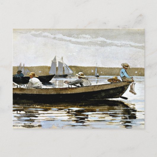 Winslow Homer - Boys in een Dory Briefkaart (Voorkant)