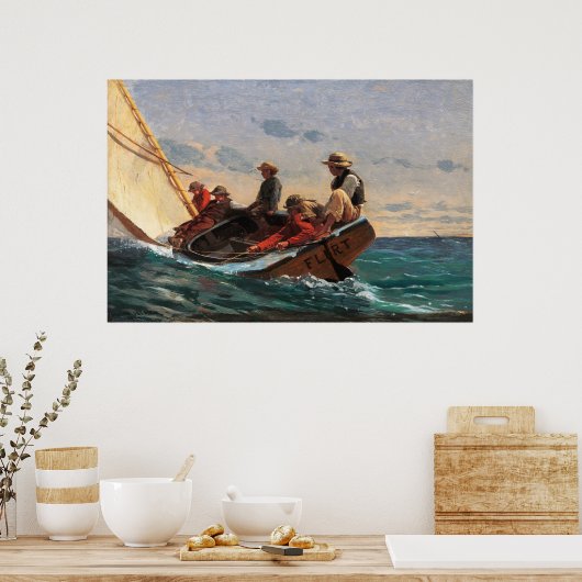Winslow Homer "Breezing Up (a Fair Wind)" Poster (Keuken)