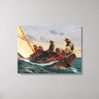 Winslow Homer "Breezing Up (a Fair Wind)"-Poster Canvas Afdruk