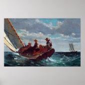 Winslow Homer Breezing Up (een eerlijke wind) Poster (Voorkant)
