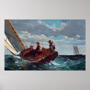 Winslow Homer Breezing Up (een eerlijke wind) Poster