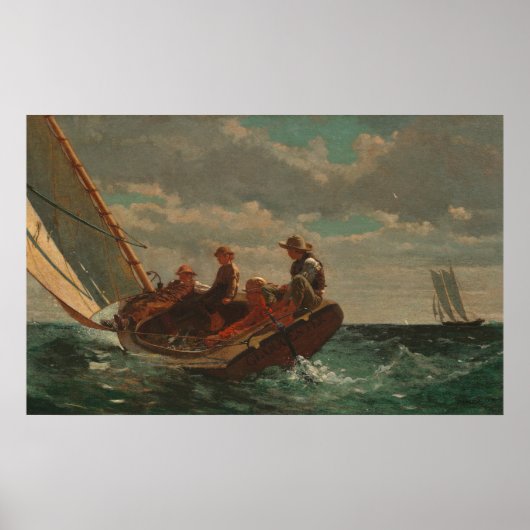Winslow Homer Breezing Up Poster (Voorkant)