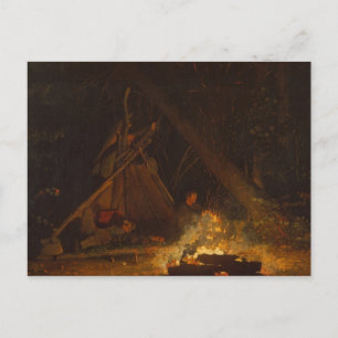 Winslow Homer Camp Fire Briefkaart