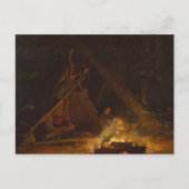 Winslow Homer Camp Fire Briefkaart (Voorkant)