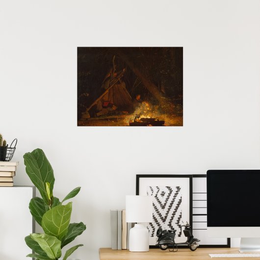Winslow Homer Camp Fire Poster (Thuiskantoor)