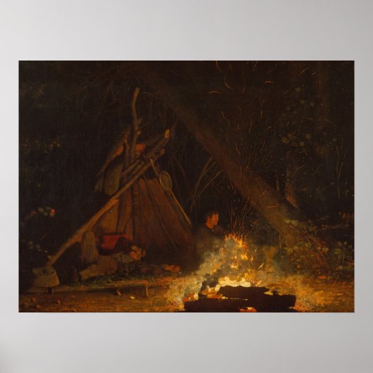  Winslow Homer Camp Fire Poster (Voorkant)