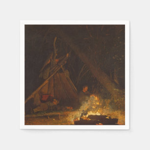  Winslow Homer Camp Fire Servet