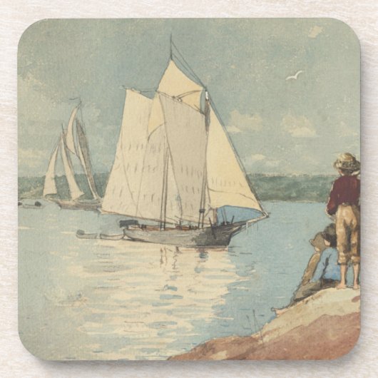  Winslow Homer Clear Sailing Bier Onderzetter (Voorkant)