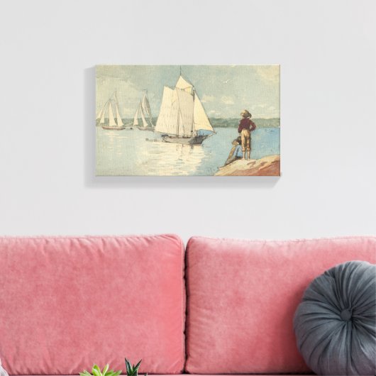 Winslow Homer Clear Sailing Canvas Afdruk (Insitu (Woonkamer))