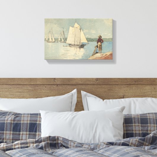  Winslow Homer Clear Sailing Canvas Afdruk (Insitu (Slaapkamer))