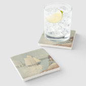  Winslow Homer Clear Sailing Stenen Onderzetter (Zijkant)