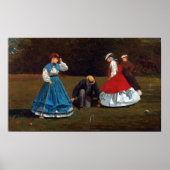 Winslow Homer Croquet Scene Poster (Voorkant)