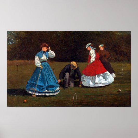 Winslow Homer Croquet Scene Poster (Voorkant)