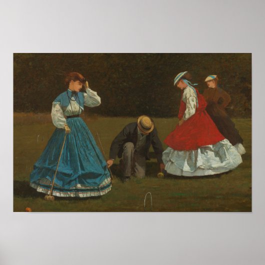 Winslow Homer - Croquet Scene Poster (Voorkant)