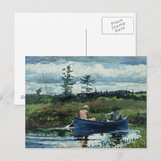 Winslow Homer - De blauwe boot Briefkaart (Voorkant / Achterkant)