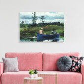 Winslow Homer - De blauwe boot Canvas Afdruk (Insitu (Woonkamer))