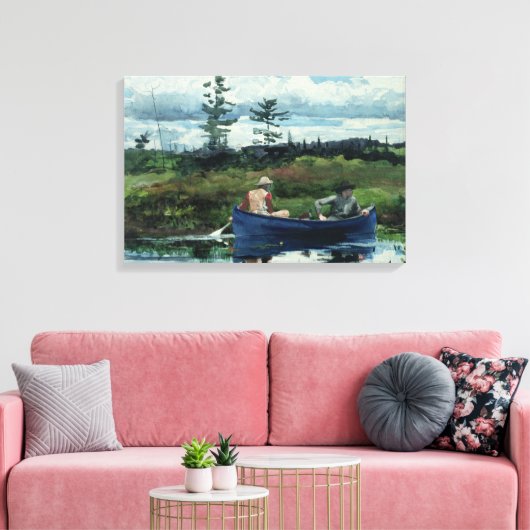 Winslow Homer - De blauwe boot Canvas Afdruk (Insitu (Woonkamer))