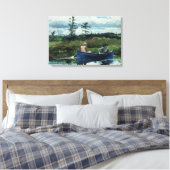 Winslow Homer - De blauwe boot Canvas Afdruk (Insitu (Slaapkamer))