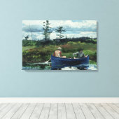 Winslow Homer - De blauwe boot Canvas Afdruk (Insitu (Houten vloer))