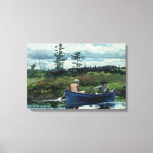 Winslow Homer - De blauwe boot Canvas Afdruk