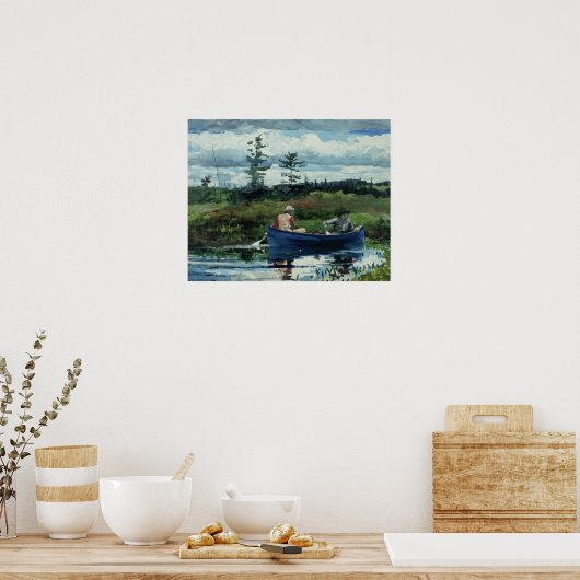 Winslow Homer - De blauwe boot Poster (Keuken)