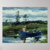 Winslow Homer - De blauwe boot Poster (Voorkant)
