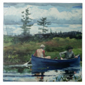 Winslow Homer - De blauwe boot Tegeltje (Voorkant)