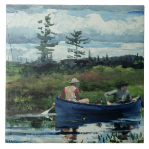 Winslow Homer - De blauwe boot Tegeltje