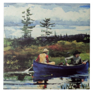 Winslow Homer: de blauwe boot, Tegeltje