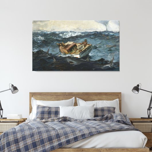  Winslow Homer de Golfstroom Canvas Afdruk (Insitu (Slaapkamer))