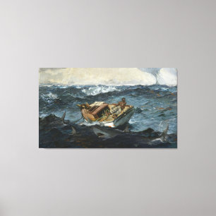 Winslow Homer de Golfstroom Canvas Afdruk