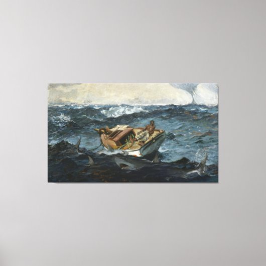Winslow Homer de Golfstroom Canvas Afdruk (Voorkant)