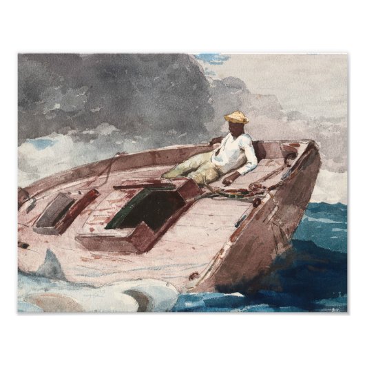 Winslow Homer - De Golfstroom Foto Afdruk (Voorkant)