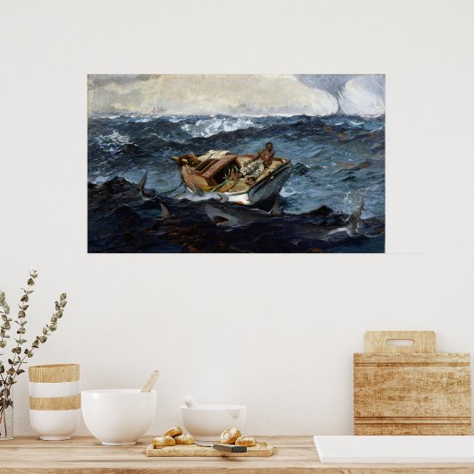 Winslow Homer de Golfstroom Poster (Keuken)