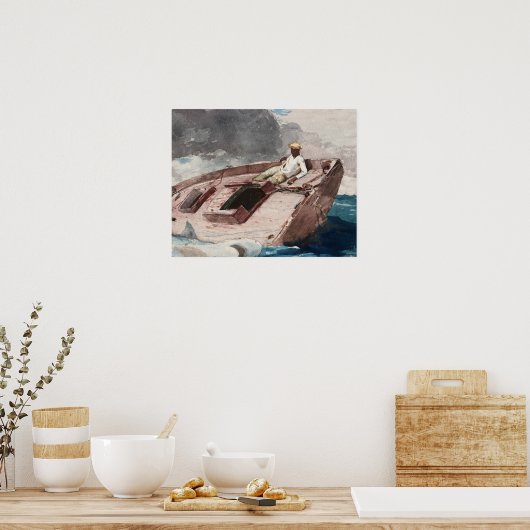 Winslow Homer - De Golfstroom Poster (Keuken)