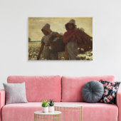 Winslow Homer - De katoenkaartjes Canvas Afdruk (Insitu (Woonkamer))