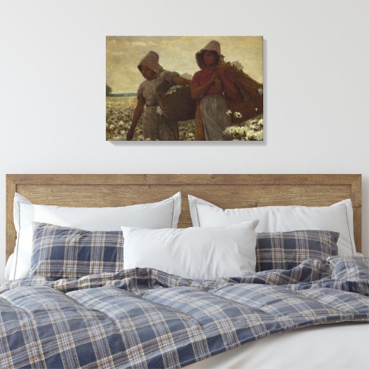 Winslow Homer - De katoenkaartjes Canvas Afdruk (Insitu (Slaapkamer))