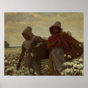 Winslow Homer - De katoenkaartjes Poster