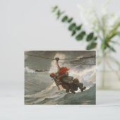 Winslow Homer - De levenslijn Briefkaart (Staand voorkant)