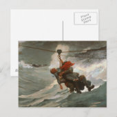 Winslow Homer - De levenslijn Briefkaart (Voorkant / Achterkant)