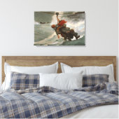 Winslow Homer - De levenslijn Canvas Afdruk (Insitu (Slaapkamer))
