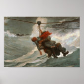 Winslow Homer - De levenslijn Poster (Voorkant)