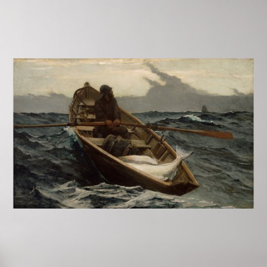 Winslow Homer de mist waarschuwing Poster (Voorkant)