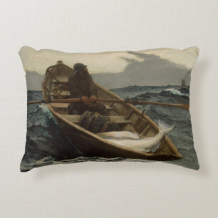 Winslow Homer - de Mistwaarschuwing Accent Kussen