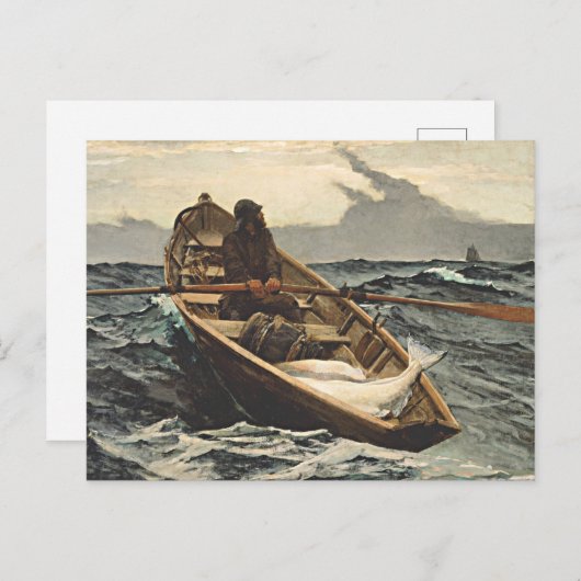 Winslow Homer - de Mistwaarschuwing Briefkaart (Voorkant / Achterkant)