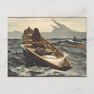 Winslow Homer - de Mistwaarschuwing Briefkaart