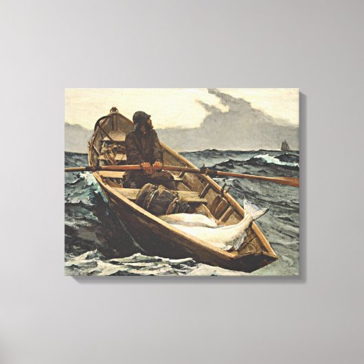 Winslow Homer - de Mistwaarschuwing Canvas Afdruk (Voorkant)