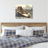 Winslow Homer - de Mistwaarschuwing Canvas Afdruk (Insitu (Slaapkamer))
