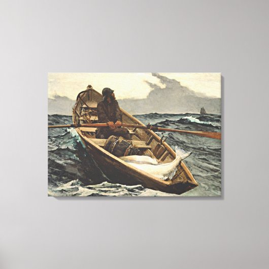 Winslow Homer - de Mistwaarschuwing Canvas Afdruk (Voorkant)